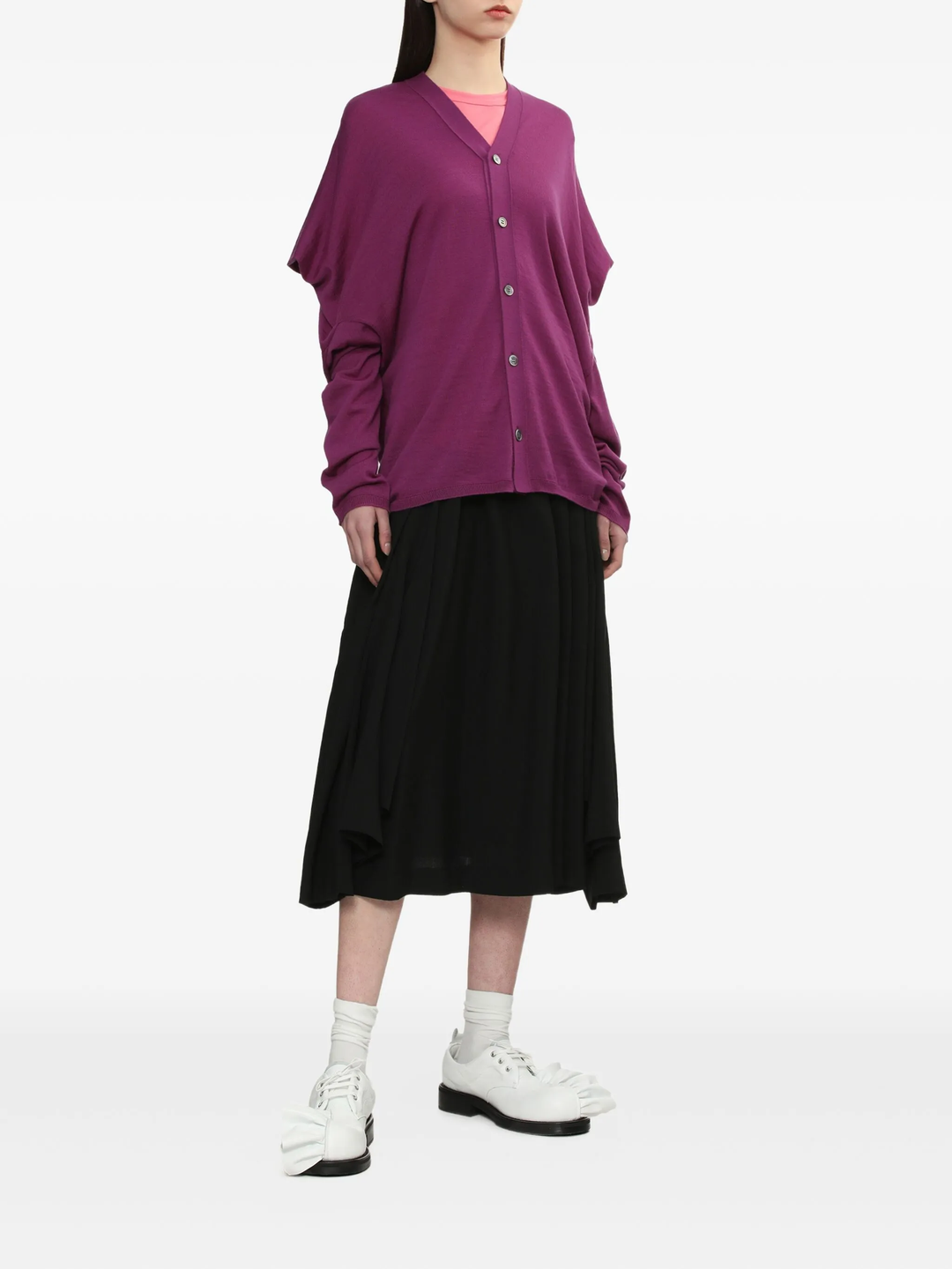 Worsted Wool Jersey Cardigan