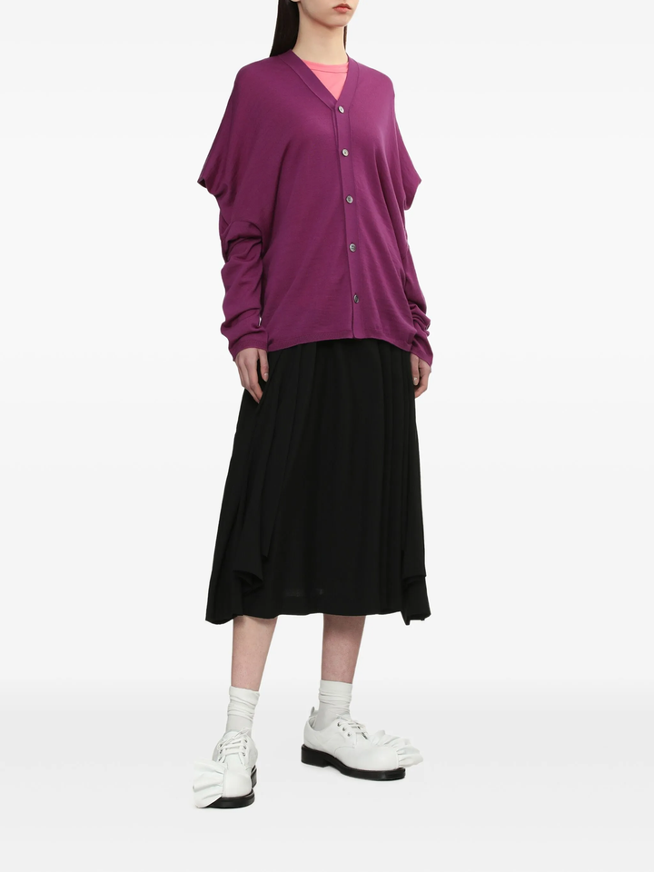 Worsted Wool Jersey Cardigan