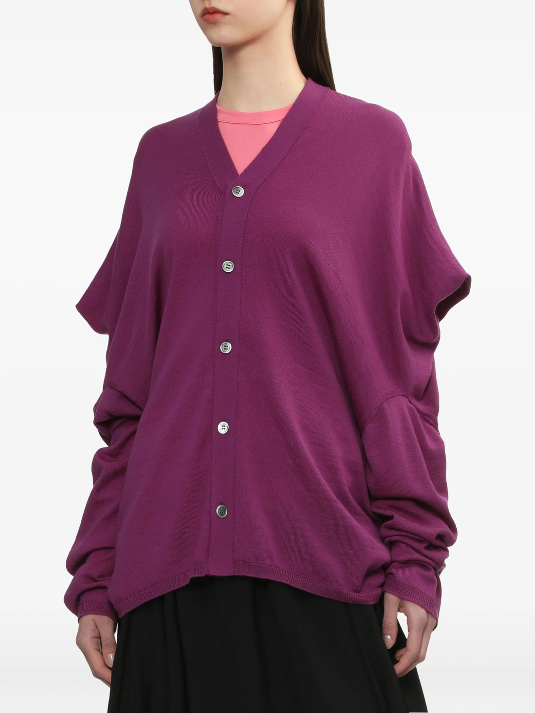 Worsted Wool Jersey Cardigan