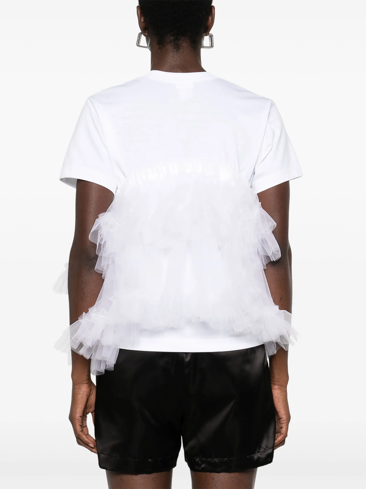 Cotton Ponte Nylon Tulle Tee