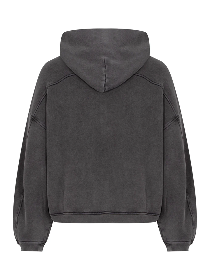 Oversize Zip-Up Hoodie In Cotton Terry