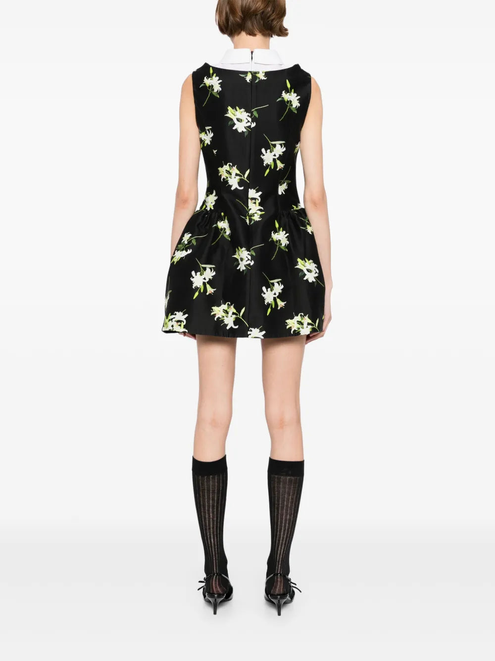 Shirtneck Patchwork Sleeveless Dress