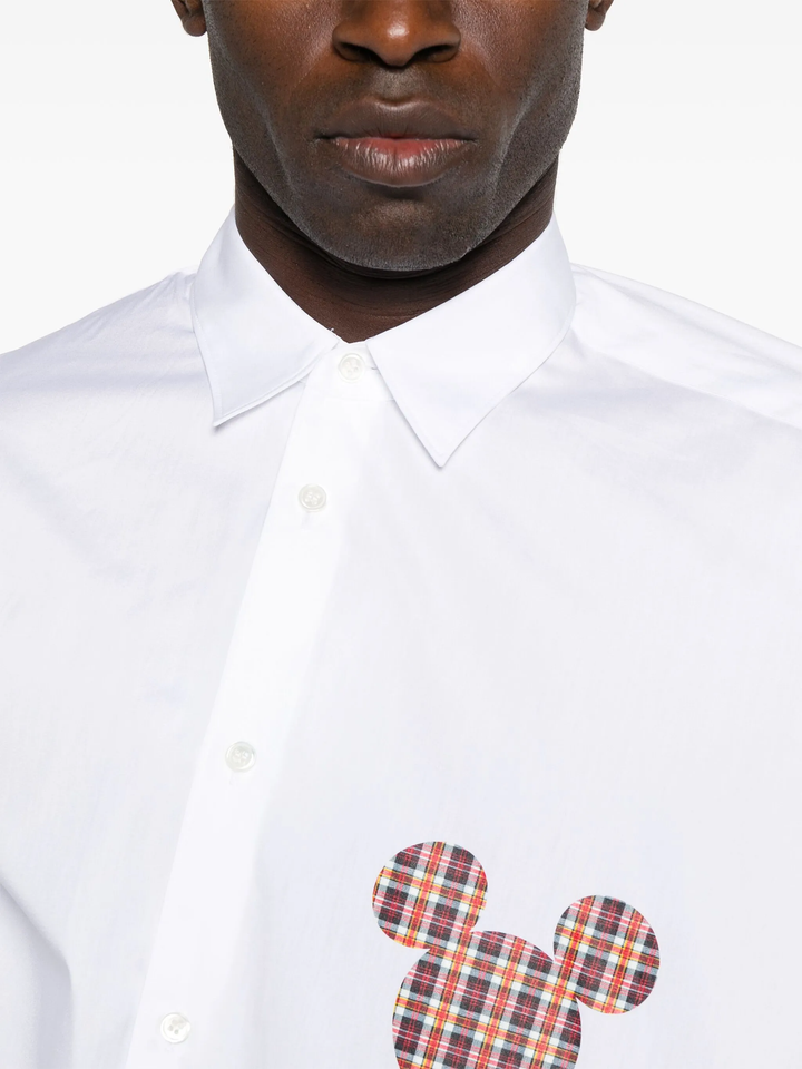 Cotton Plain Poplin Mickey Shirt