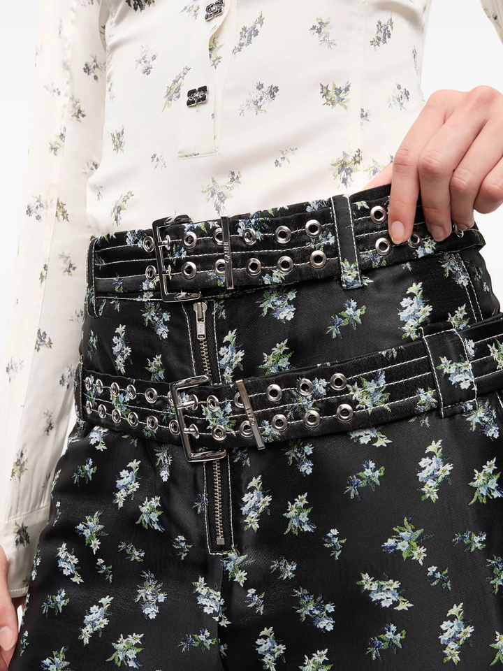 Floral Jacquard Shorts