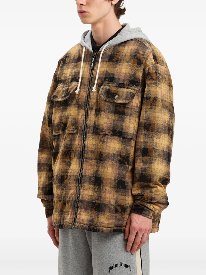 Curved Logo Check Overshirt