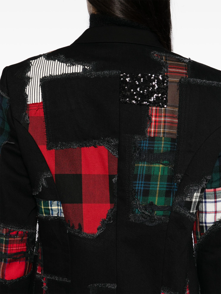 Cotton Denim x Multi Fabrics Patch Jacket
