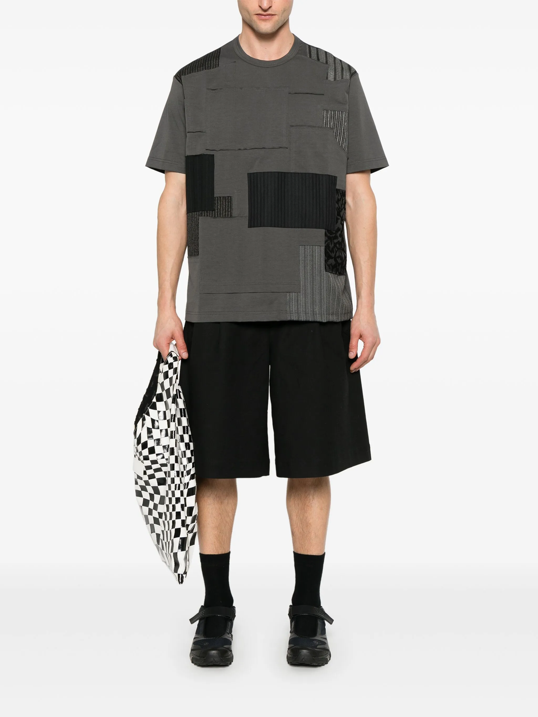 Cotton Jersey x Multi Fabrics T-Shirt