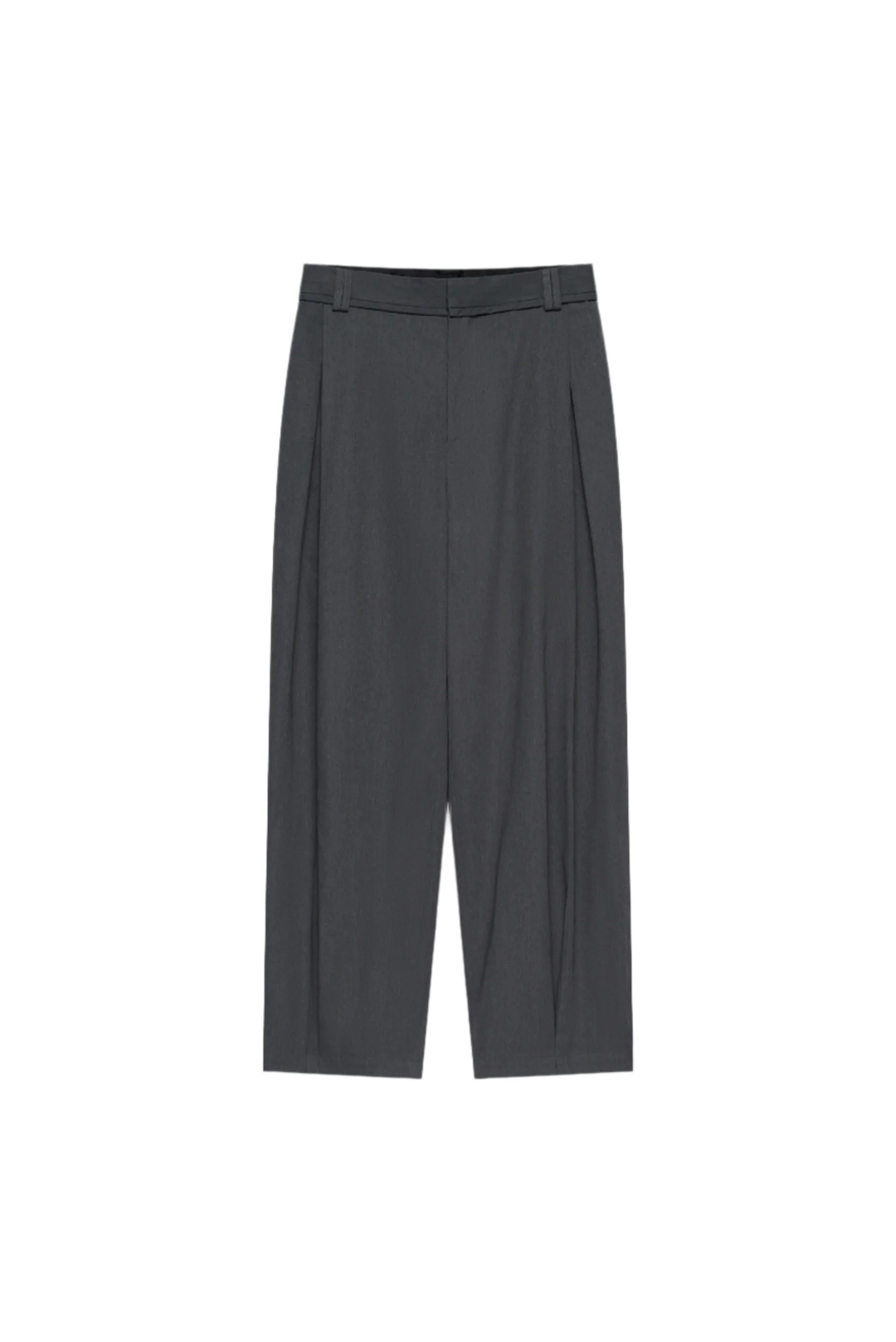Kevin Pleated Trousers Charcoal