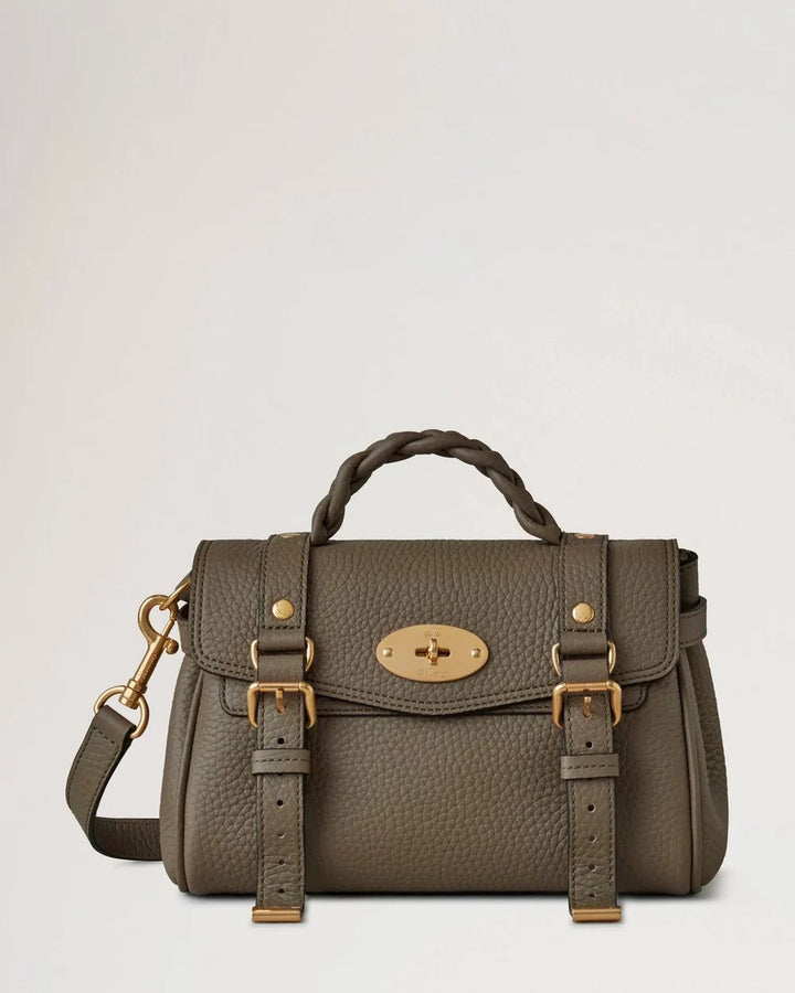 Mini Alexa Linen Green Heavy Grain