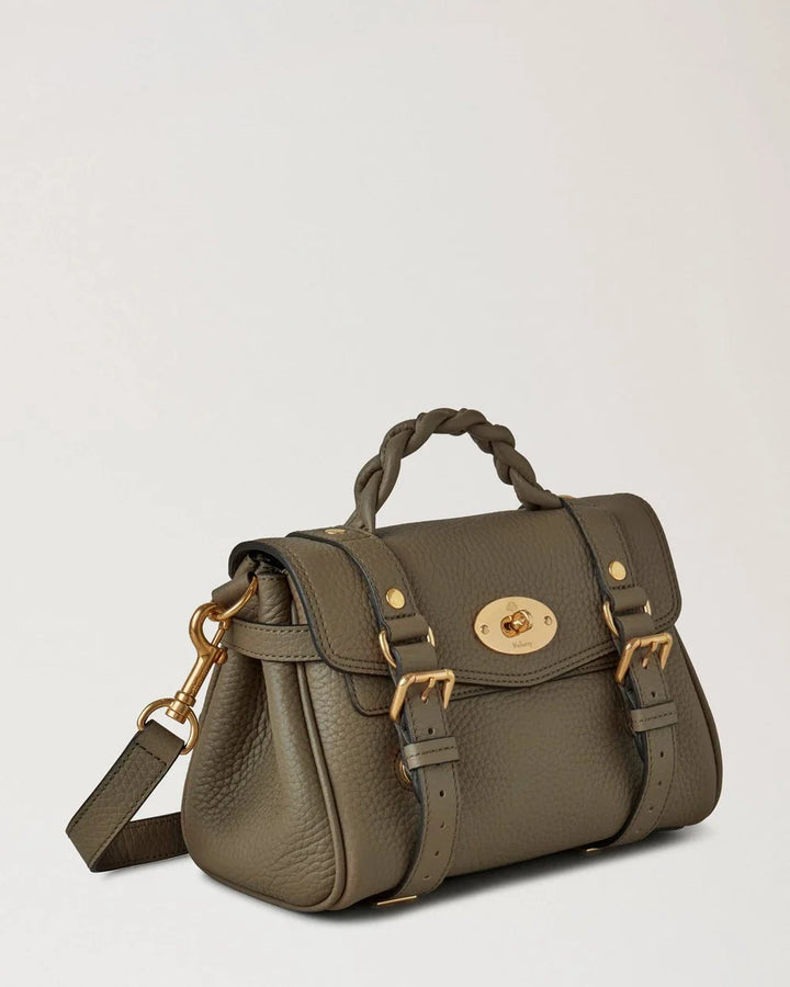 Mini Alexa Linen Green Heavy Grain