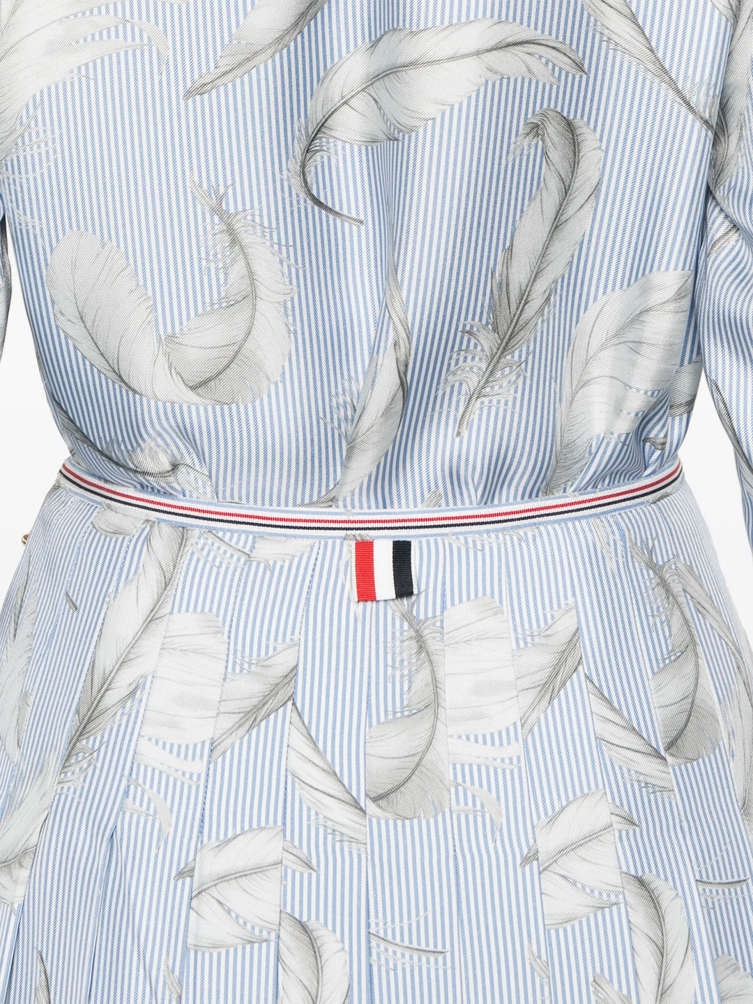 Feather Printed Silk Twill Easy Fit Shirt Women