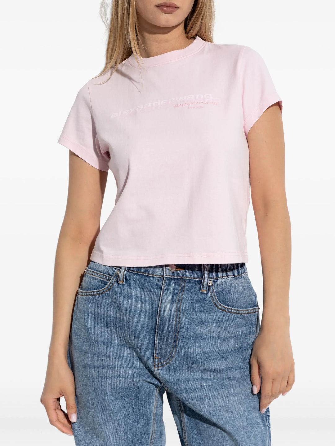 Cotton Shrunken Logo Tee