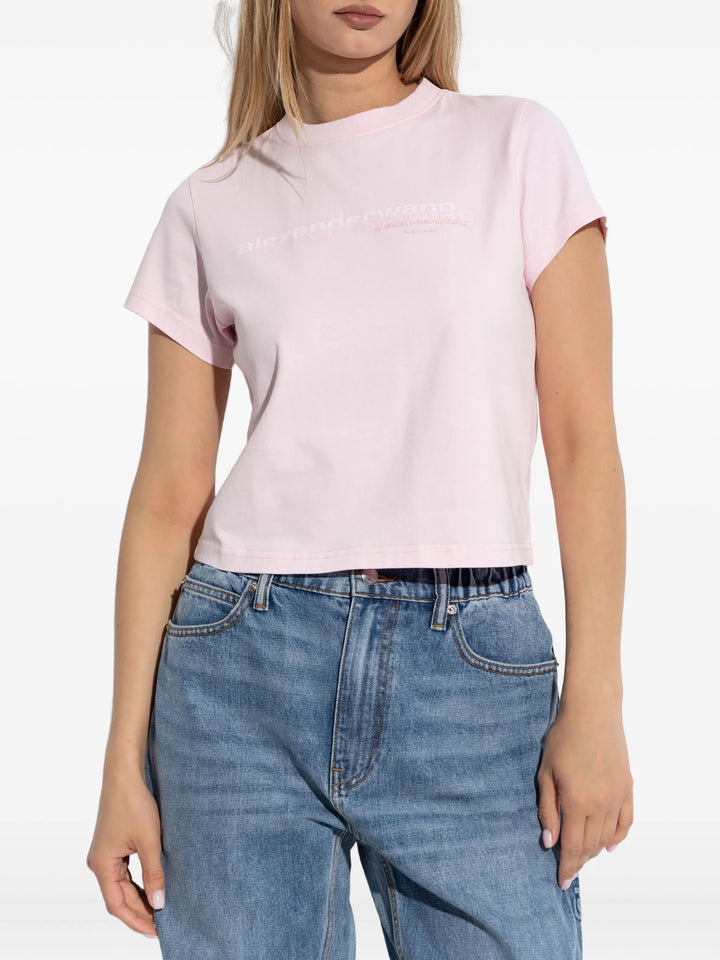 Cotton Shrunken Logo Tee