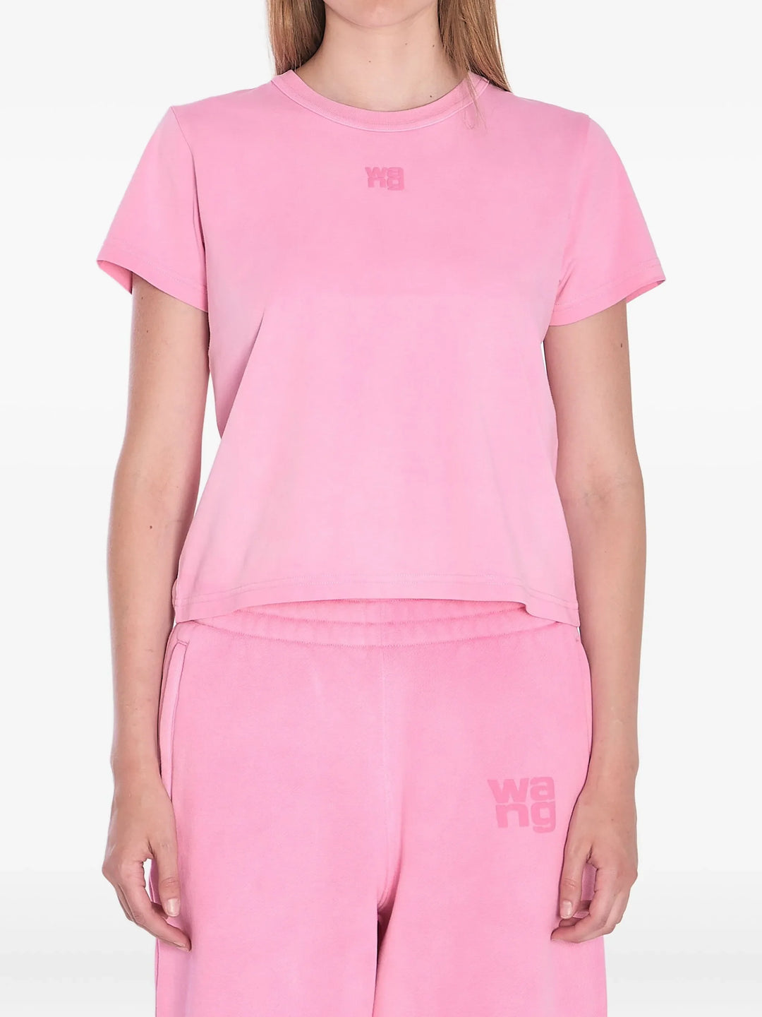 Shrunken Cotton Tee With Logo