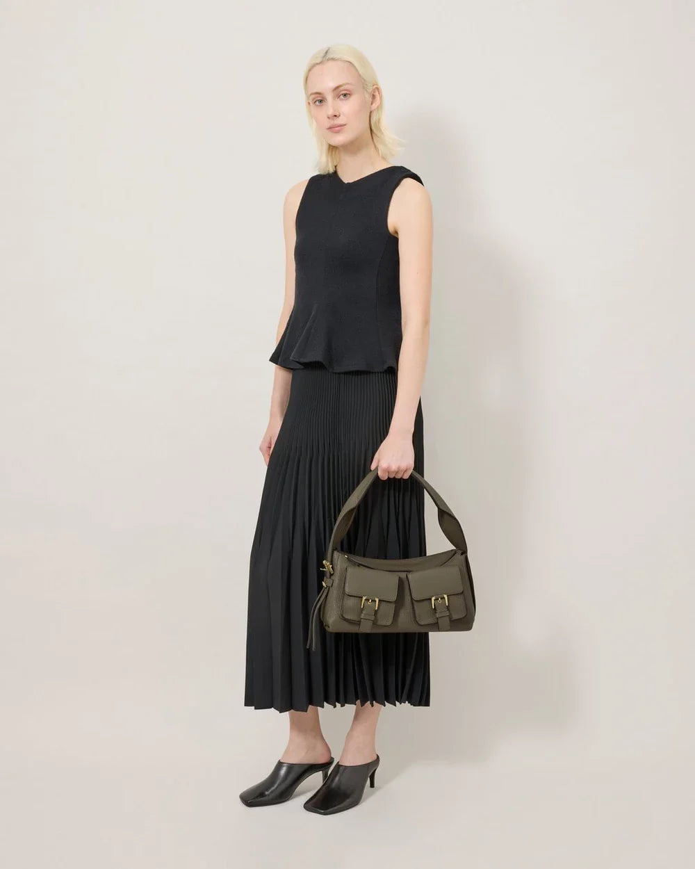 Maggie Shoulder Bag Linen Green