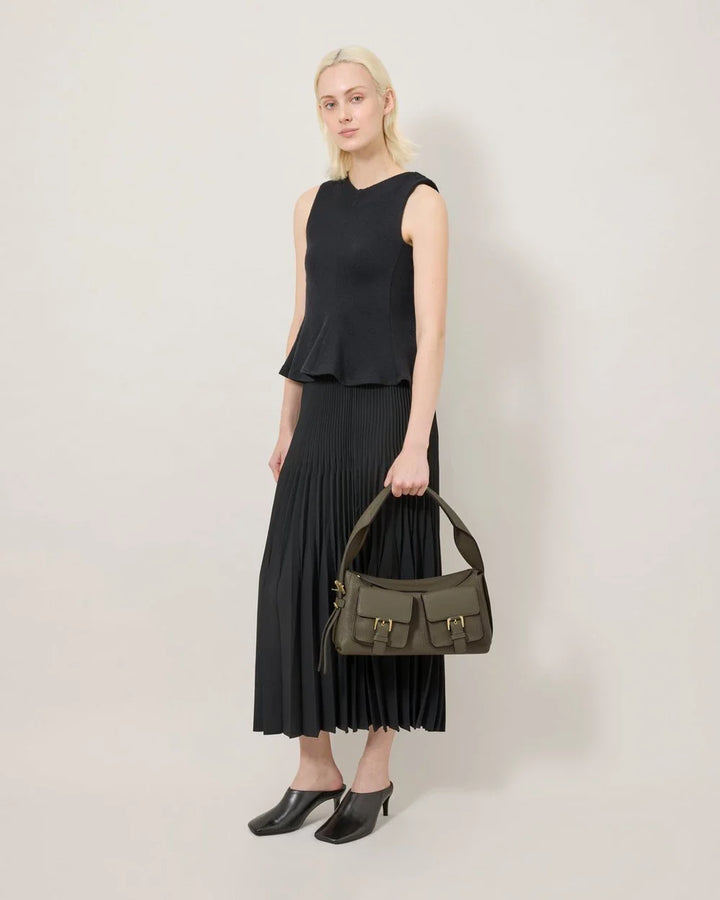 Maggie Shoulder Bag Linen Green