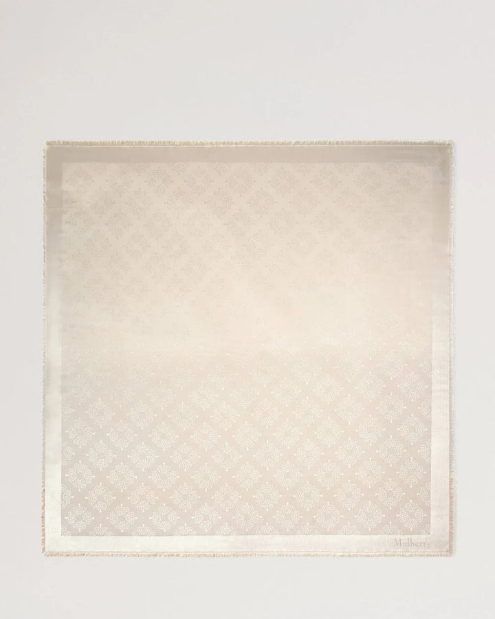 Mulberry Tree Square Cashmere Taupe Cotton Silk Blend