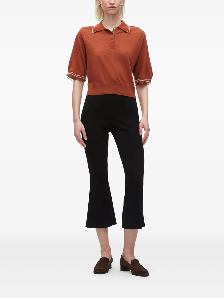 Cropped Polo With Organza