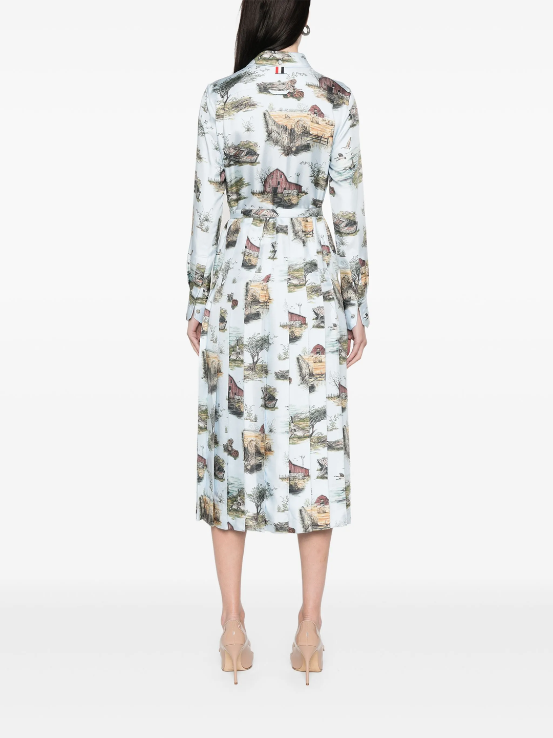 Scenic Toile Silk Shirtdress