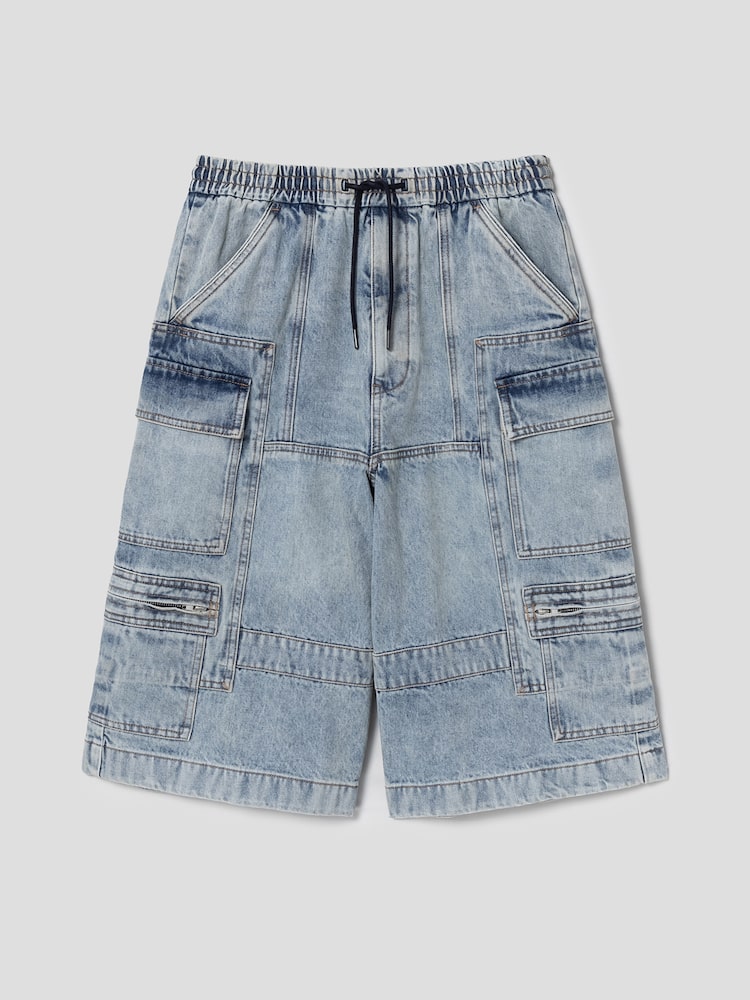 Denim Long Shorts