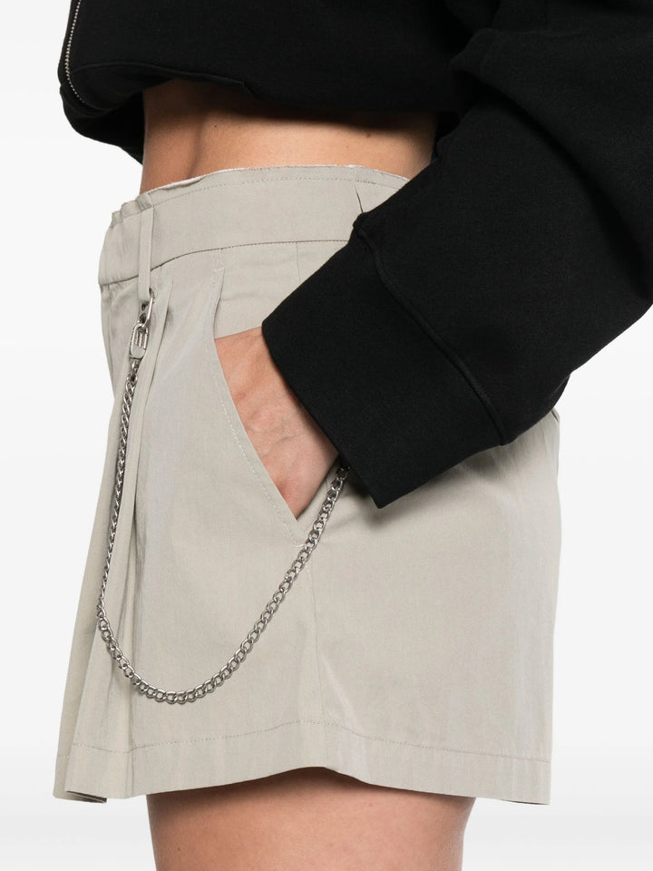 High-Rise Short With Chain Detail