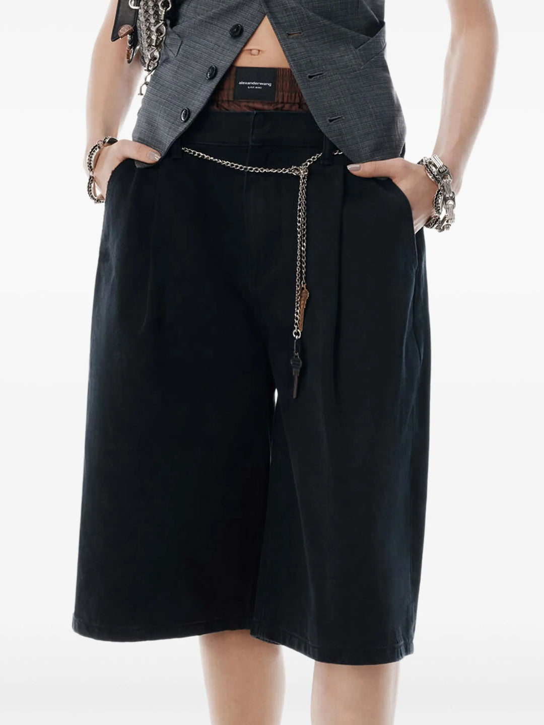 Pre-Styled Pleated Short With Hardware