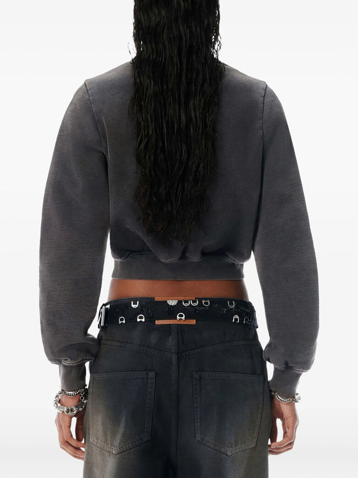 Shrunken Snap Crewneck Cardigan