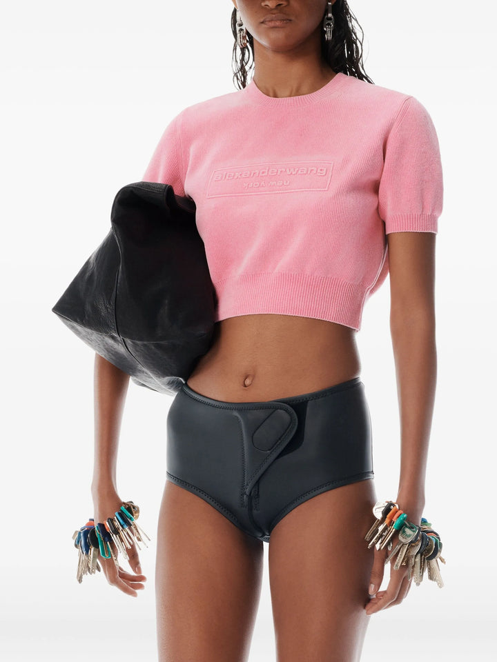 Embossed Logo Short Sleeve Crewneck Tee