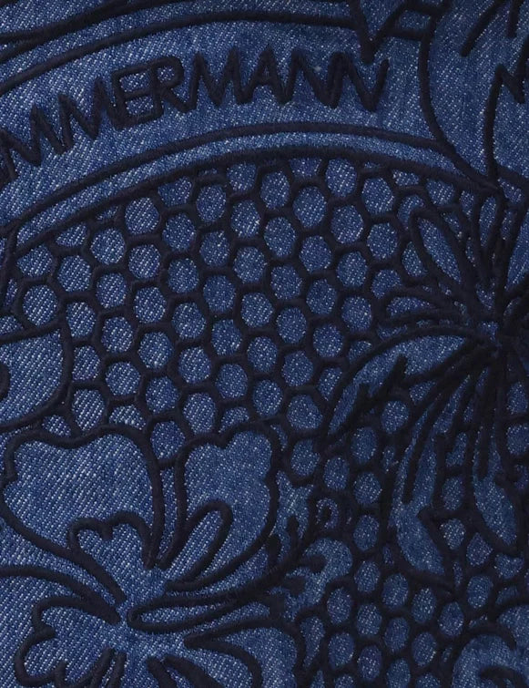Coco Embroidered Denim Short
