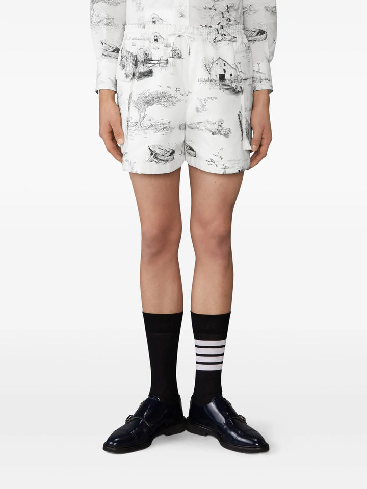 Scenic Toile Canvas Cargo Rugby Shorts