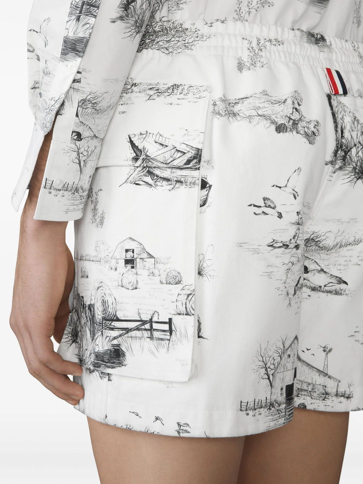 Scenic Toile Canvas Cargo Rugby Shorts