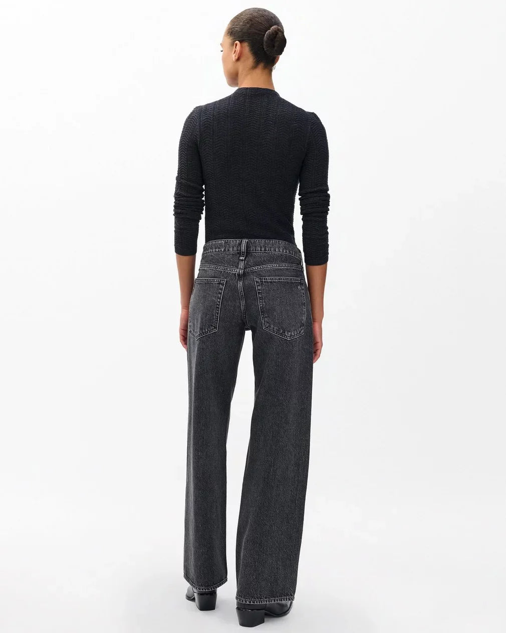Saige Low-Rise Full Relaxed Straight Jeans