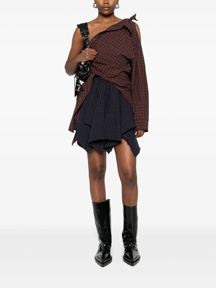 Asymmetric Deconstructed Mini Dress