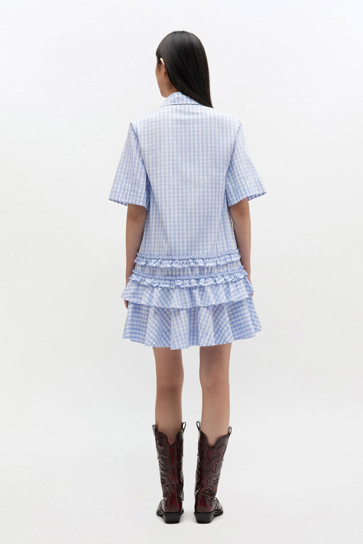 Check Cotton Polo Dress
