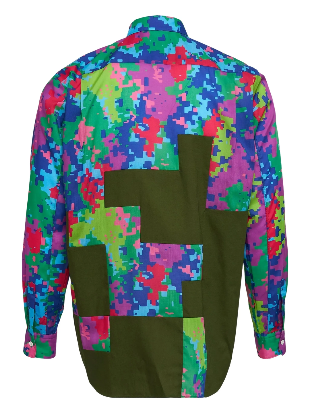 Polyester Lawn Camo Pattern Print Shirt