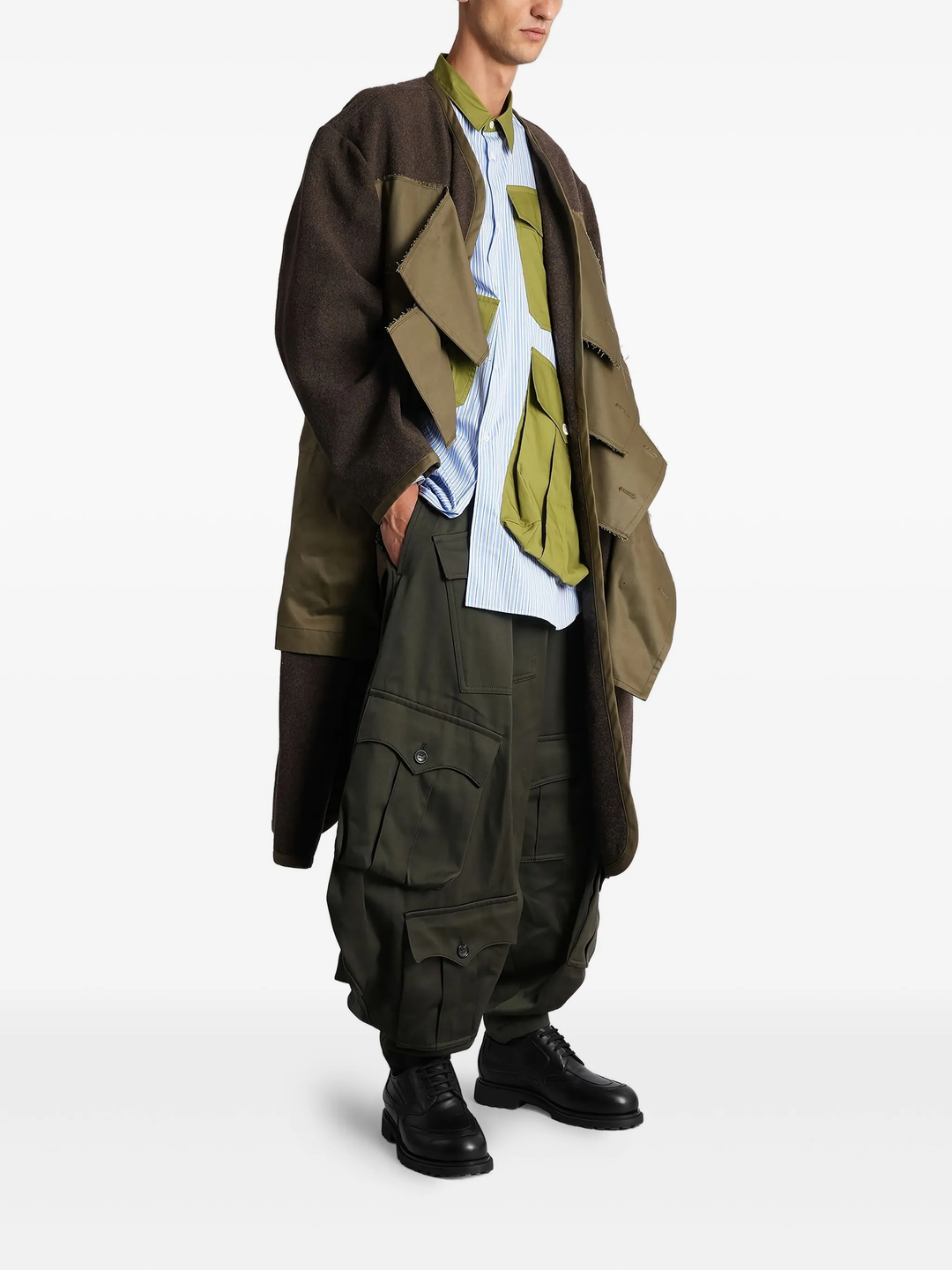 Wool Cotton Back Satin Pants