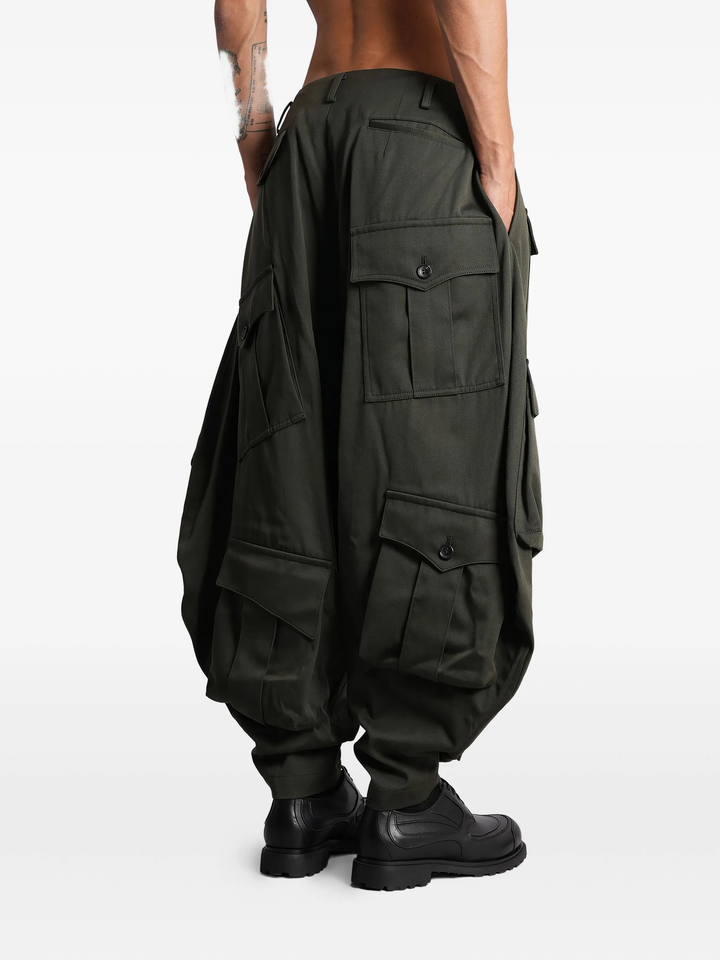 Wool Cotton Back Satin Pants