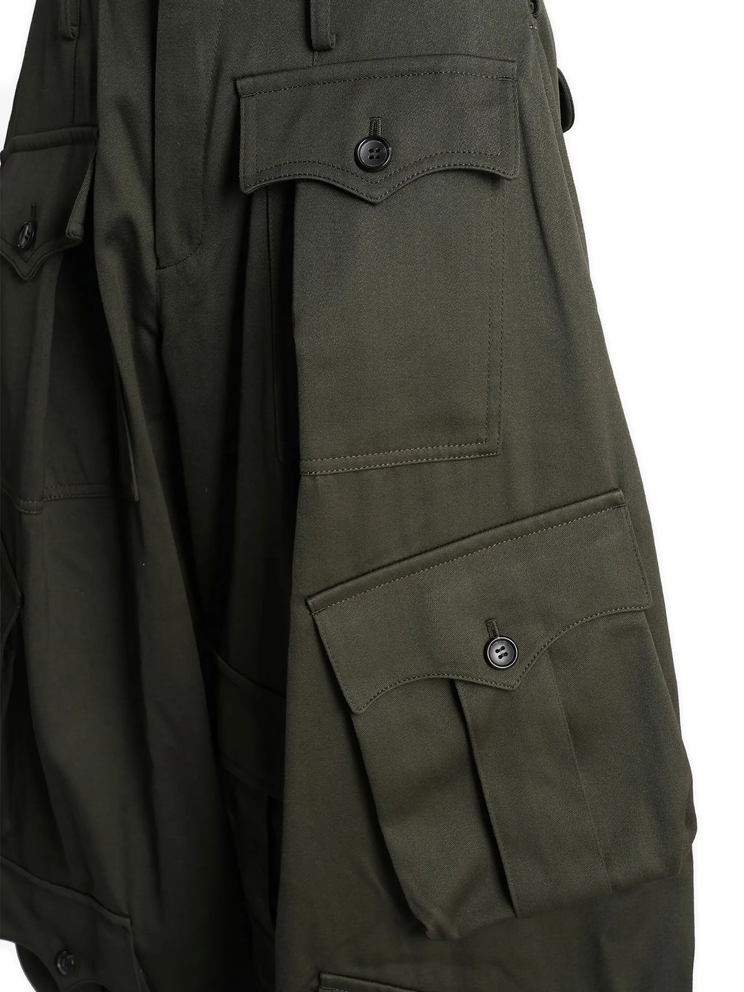 Wool Cotton Back Satin Pants