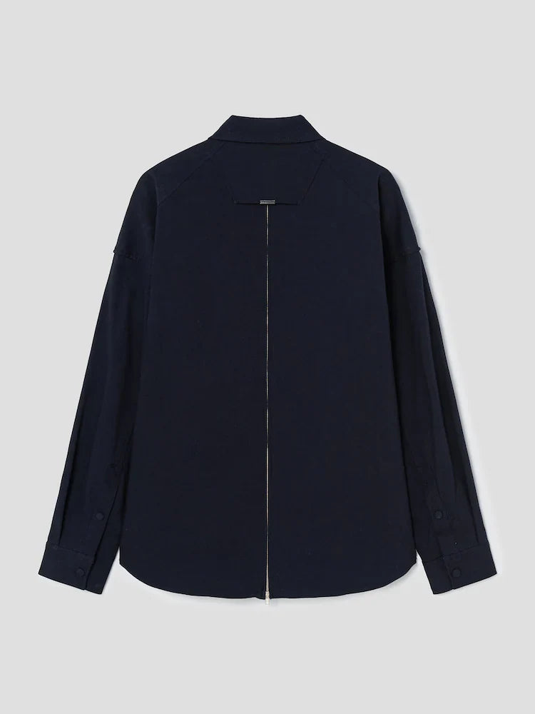 Twill Cotton Back Slit Shirt