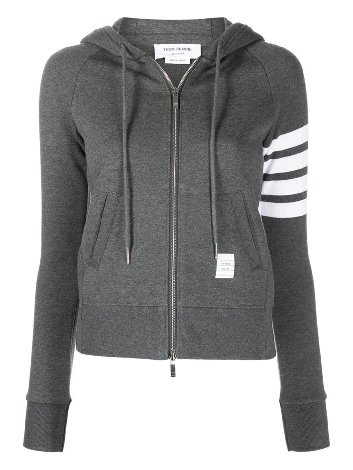 Zip Hoodie With Engineered 4 Bar