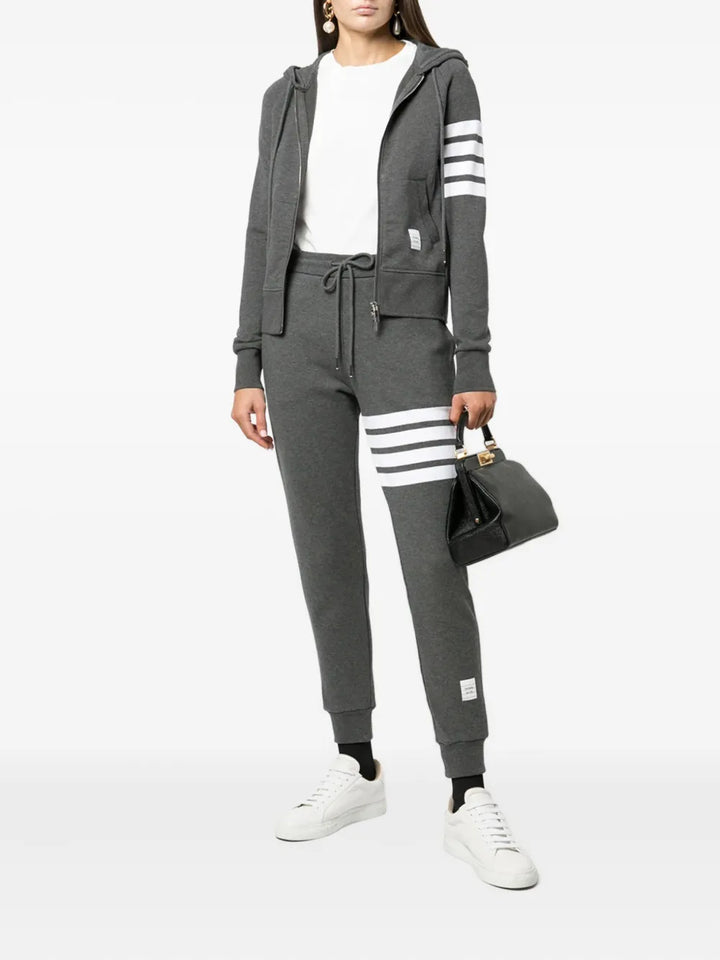 Zip Hoodie With Engineered 4 Bar