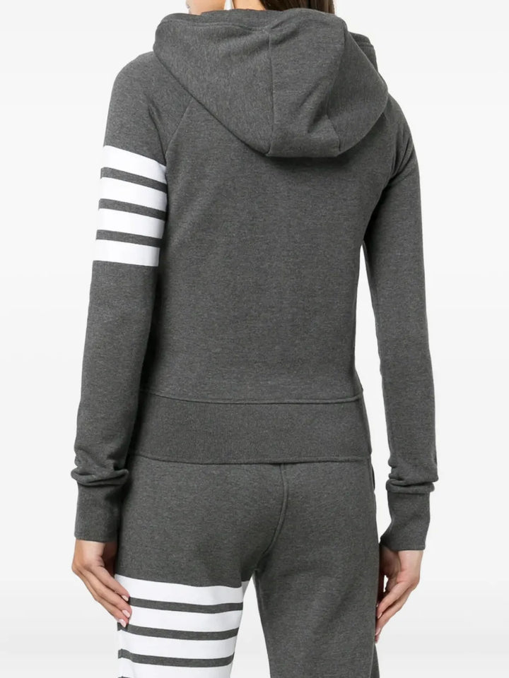 Zip Hoodie With Engineered 4 Bar