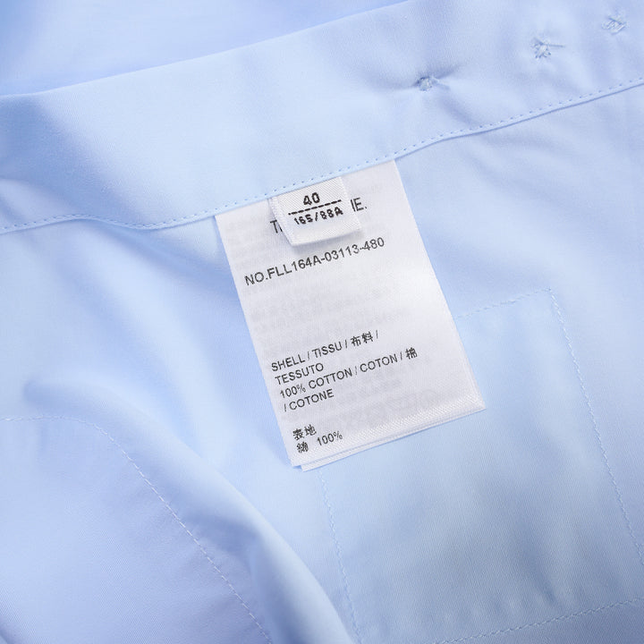 Cropped Round Collar Shirt