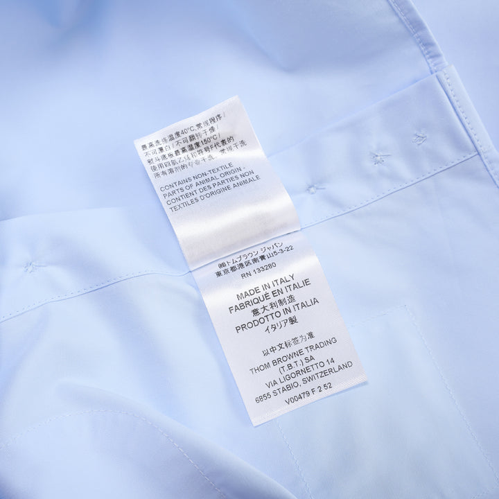 Cropped Round Collar Shirt