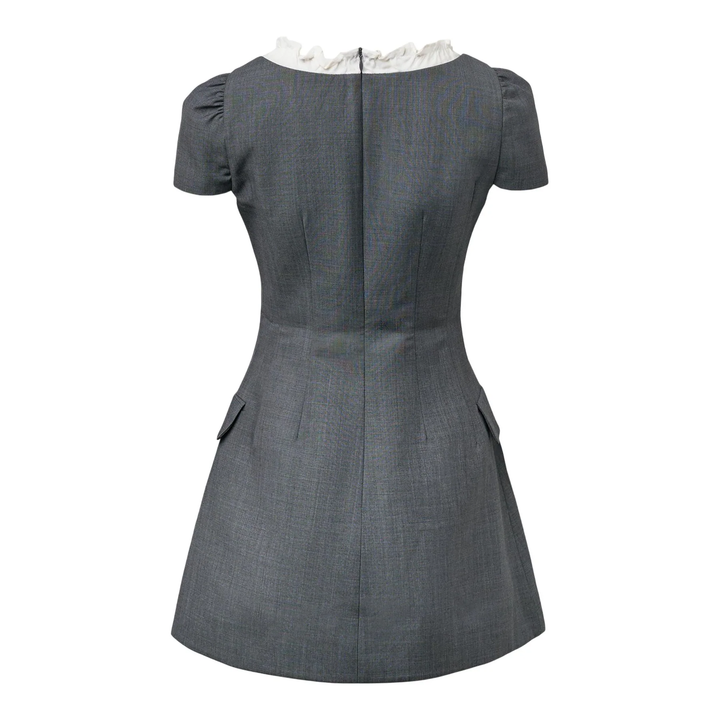 Scalloped Short Sleeve Dress