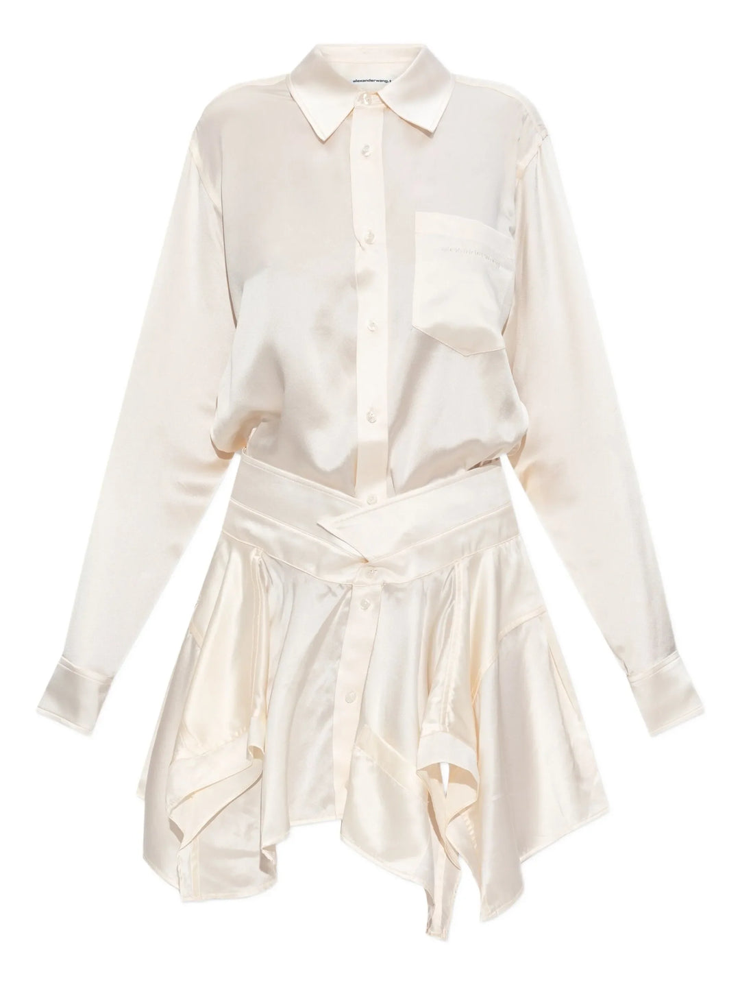 Cut Off Double Shirt Dress