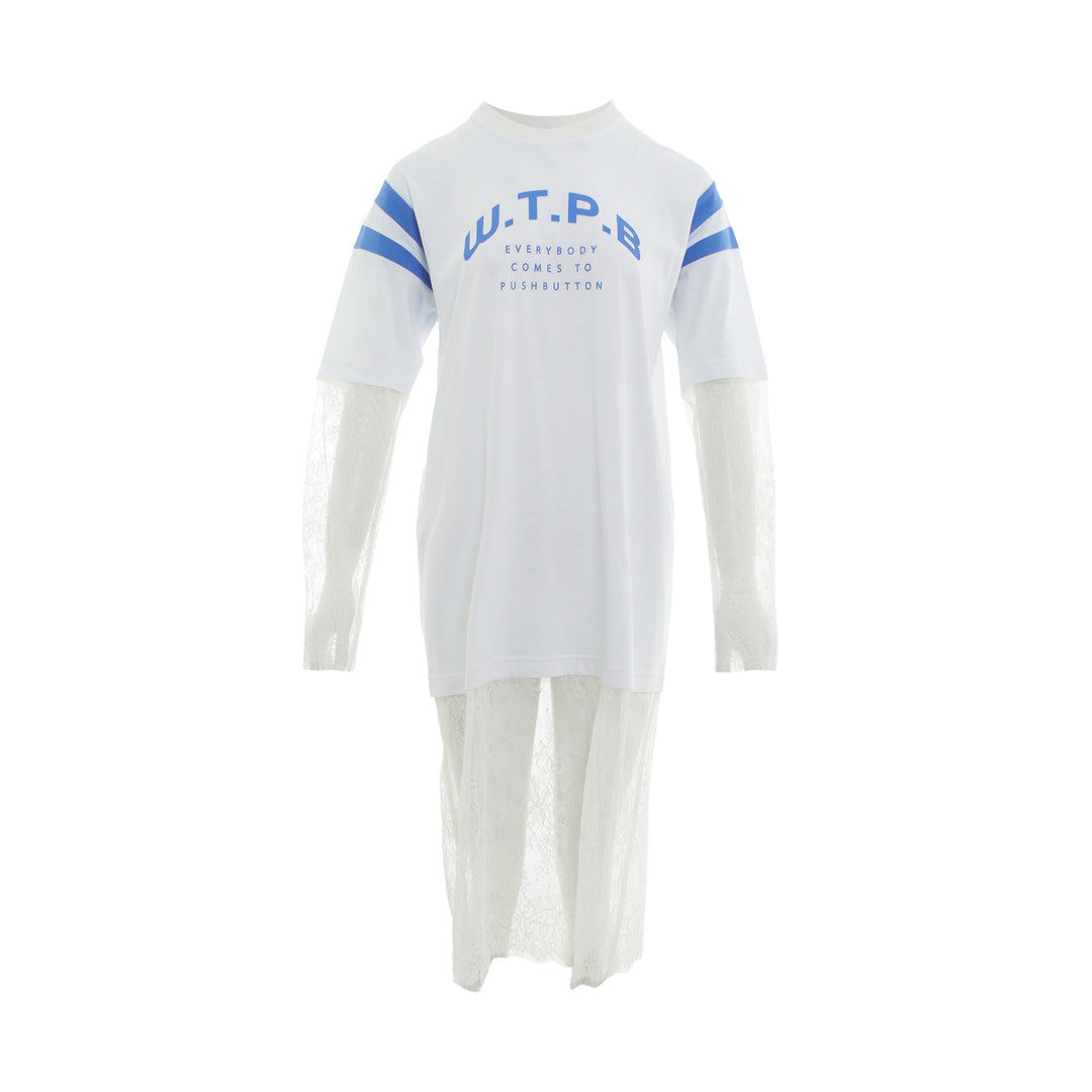 pushBUTTON White Layered Lace Sleeve Tee – Available at Club 21, Official Retailer in Singapore, Malaysia & Thailand with Global Shipping Online