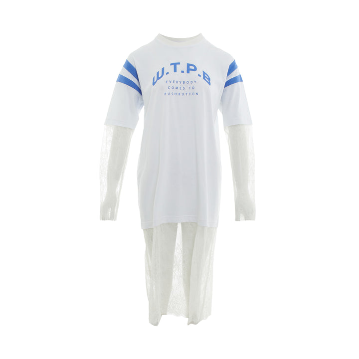 pushBUTTON White Layered Lace Sleeve Tee – Available at Club 21, Official Retailer in Singapore, Malaysia & Thailand with Global Shipping Online