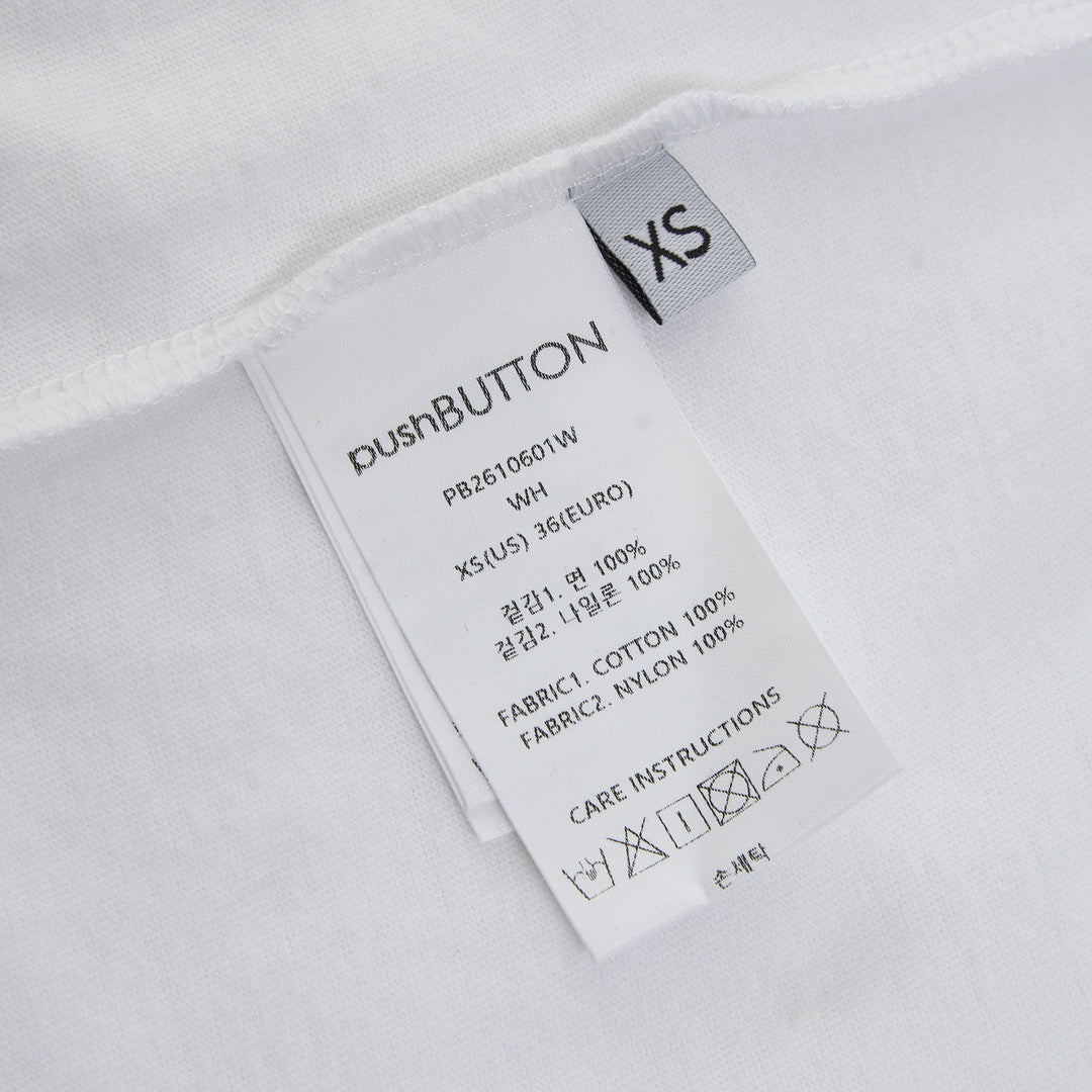 pushBUTTON White Layered Lace Sleeve Tee – Available at Club 21, Official Retailer in Singapore, Malaysia & Thailand with Global Shipping Online