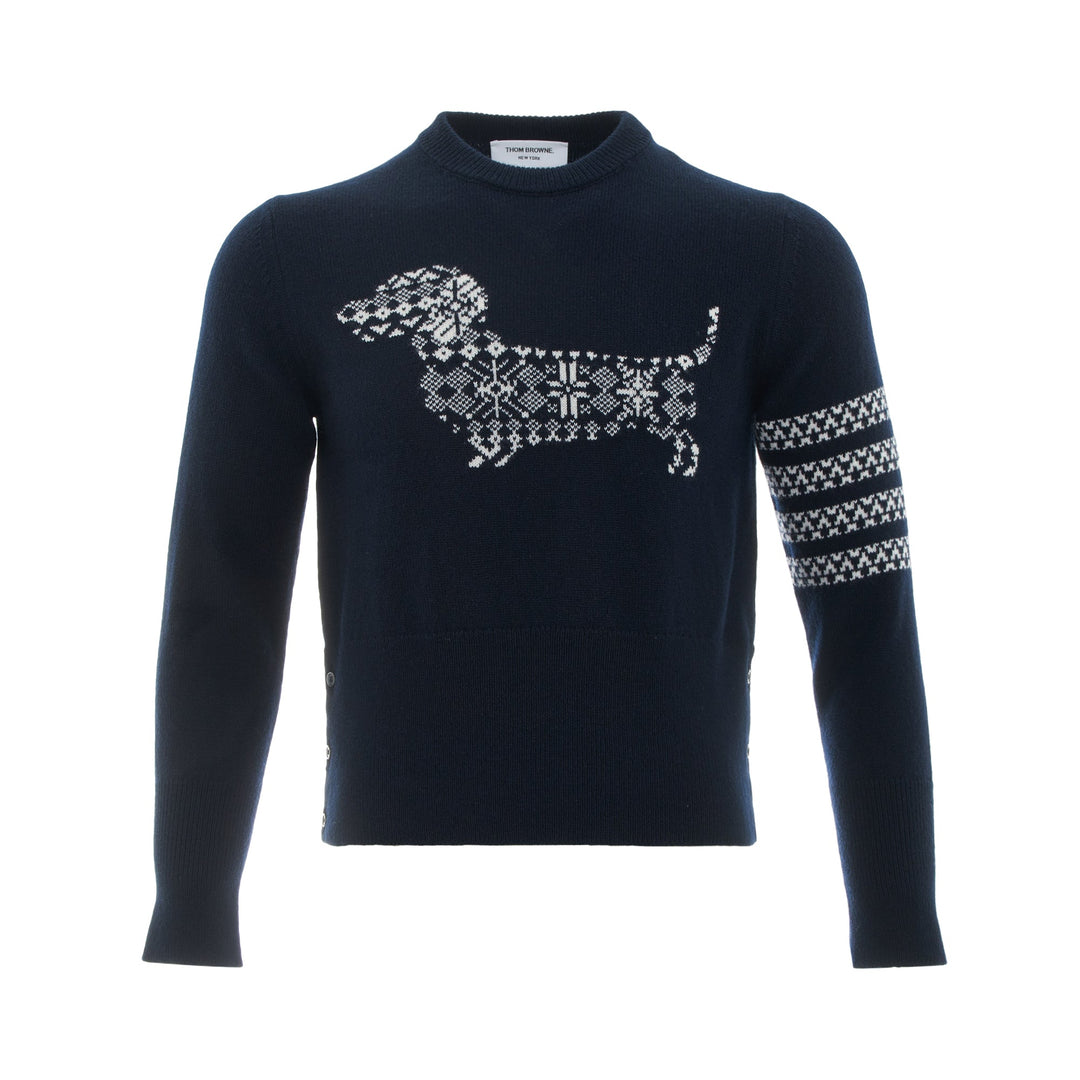 Thom Browne Holiday Hector Crew Neck Pullover – Available at Club 21, Official Retailer in Singapore, Malaysia & Thailand with Global Shipping Online